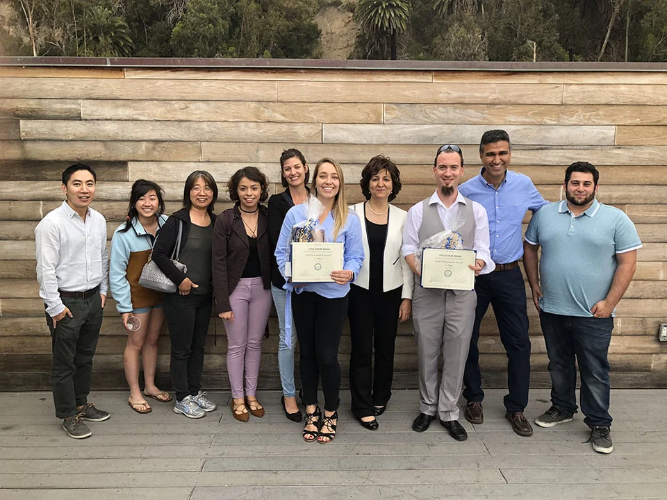 Group standing outside at awards ceremony